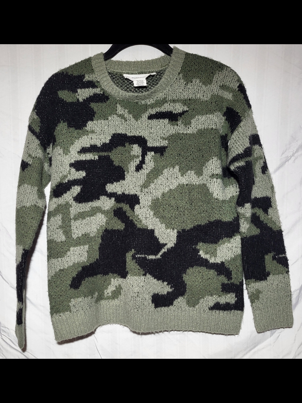 Workshop Republic Clothing Women's Camo Crewneck Sweater
